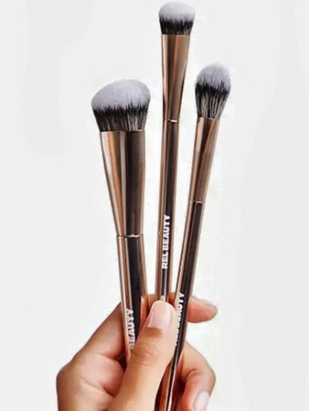 REL BEAUTY The Essentials Makeup Brush Set Rose Gold NIB